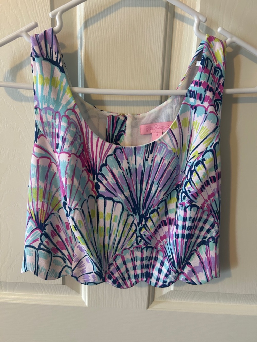 Lilly Pulitzer Multicolor Seashell Scallop-Hem Tank